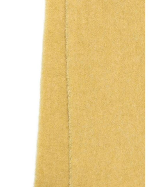 AMI Metallic Logo Detailed Fringed-Hem Scarf