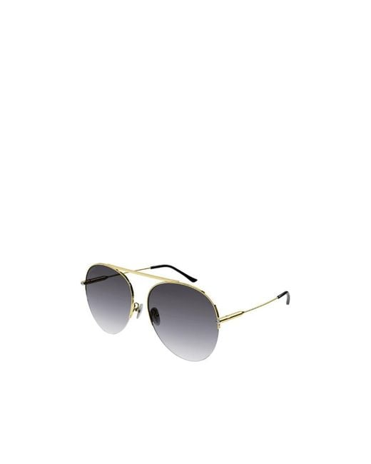 Gucci Metallic Eyewear Aviator-Frame Sunglasses