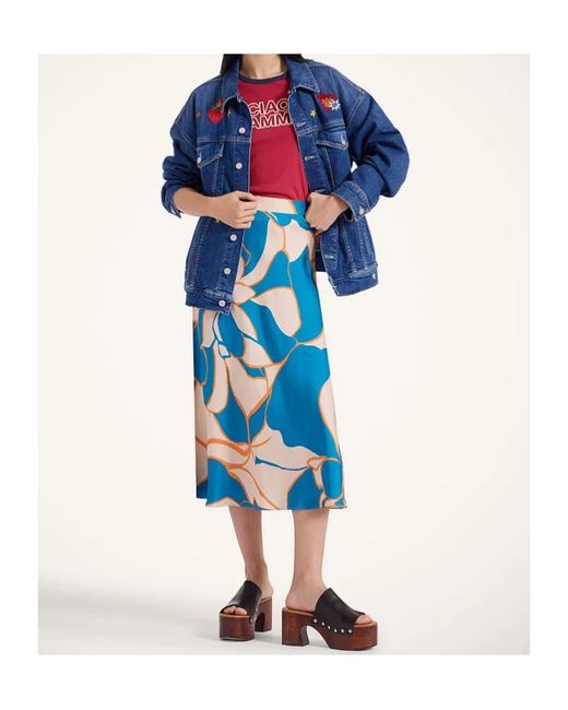 LaDoubleJ Blue X Mother Lungomare Midi Skirt