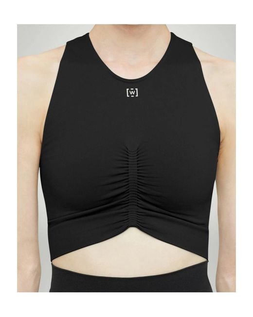 Wolford Black Ruched-Detailing Performance Top