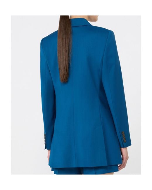 Max Mara Blue Woollen Cloth Blazer