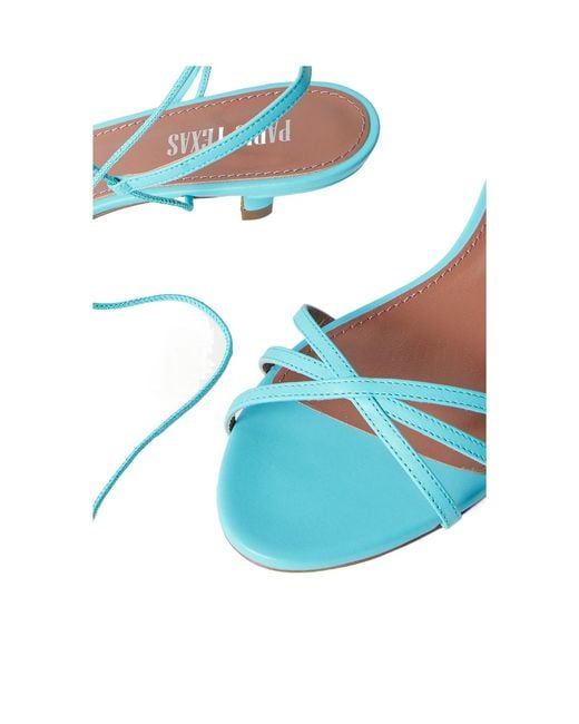 Paris Texas Blue Linda Leather Sandals