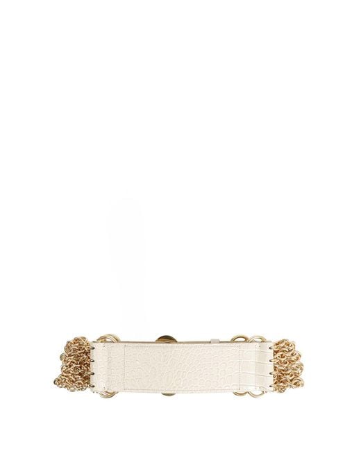 Chloé Metallic Camera Croc-Effect Chain Belt