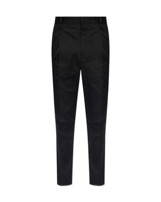 DSquared² Black Pleated Front Trousers for men