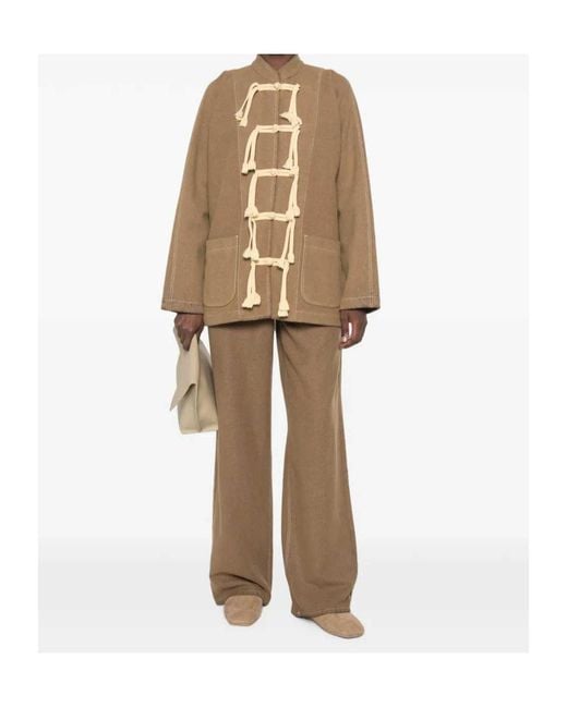 Uma Wang Natural Long-Sleeved Casual Jacket