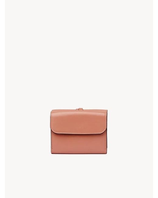 Chloé Pink Small Alphabet Tri-Fold