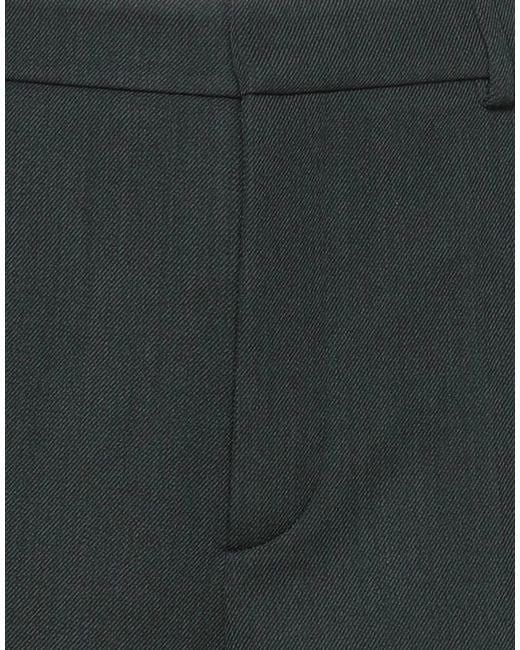 Saint Laurent Green Solid Color Wool Casual Pants