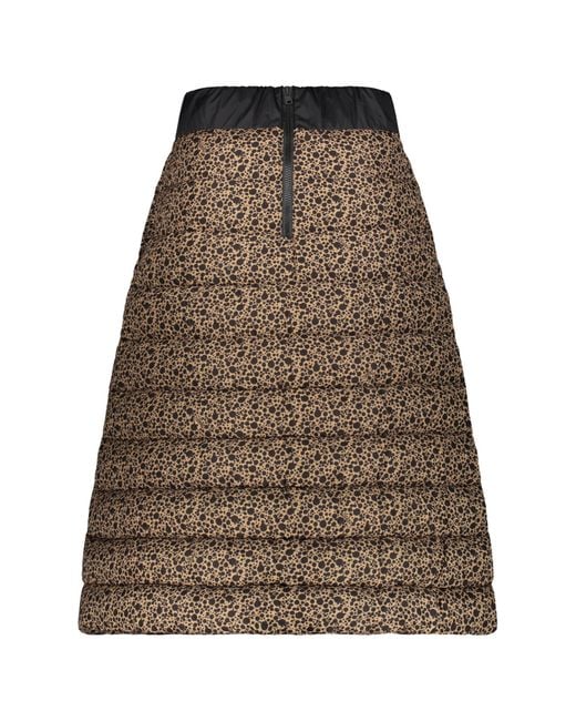 Herno Brown Quilted Printed Skirt