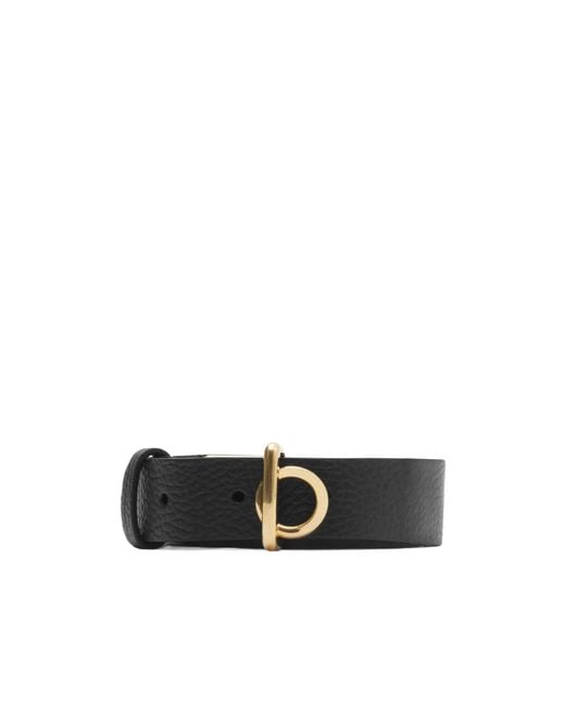 Burberry White Leather Rocking Horse Belt