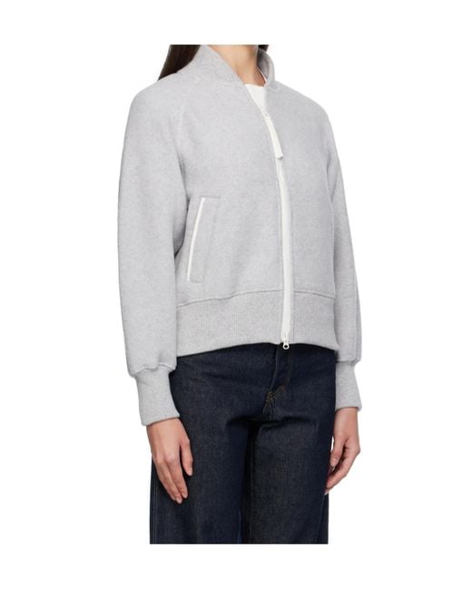 Canada Goose Gray Sierra Zip-Front Bomber Jacket