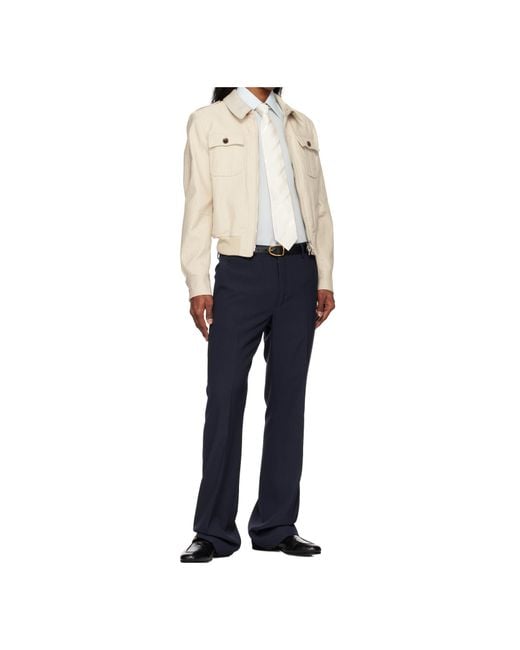 Tom Ford White Angled Buckle Belt for men
