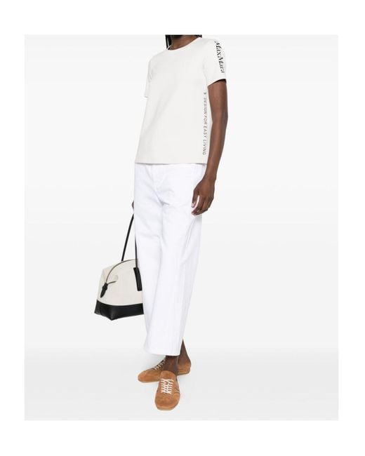 Max Mara White 'S Smmnancy Logo T-Shirt