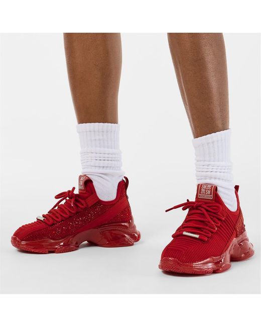 Steve Madden Red Maxilla-R-E Trainers