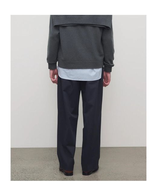 The Row Blue Tibor Regular Fit Pants for men