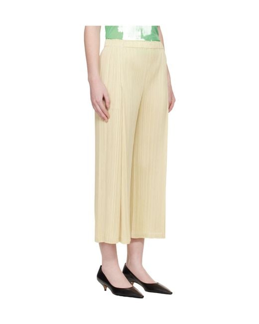 Pleats Please Issey Miyake Natural Pleated Casual Pants