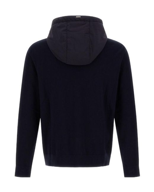 Herno Blue Long-Sleeved Zip-Up Jacket for men