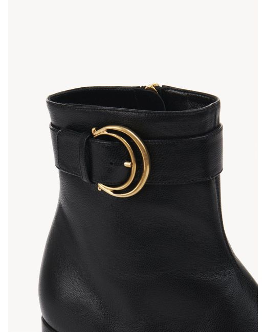 Chloé Black Chloé Alizè Zip Detailed Ankle Boots