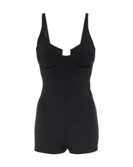 Magda Butrym Black Wool-Blend Romper