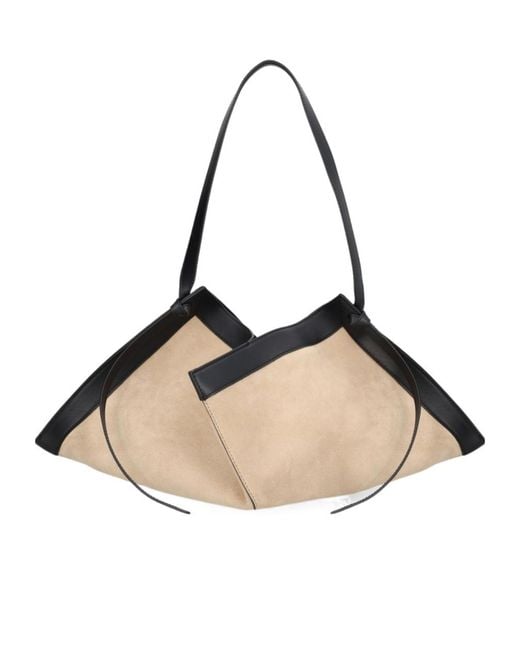 Yuzefi Natural Wonton Suede Shoulder Bag