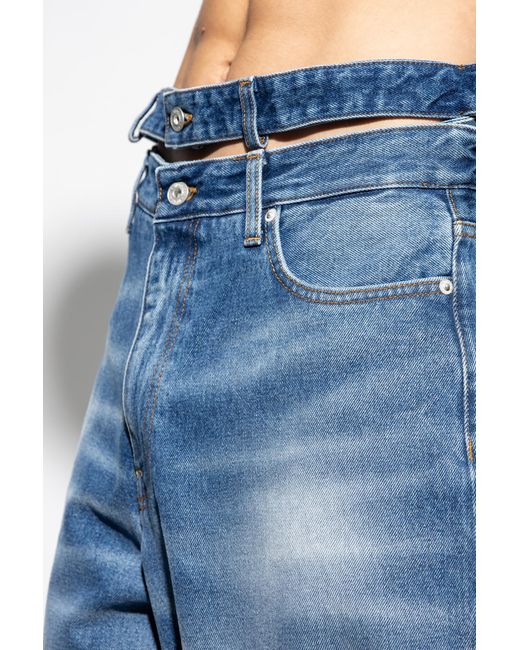 Y. Project Blue Logo Denim Trousers for men