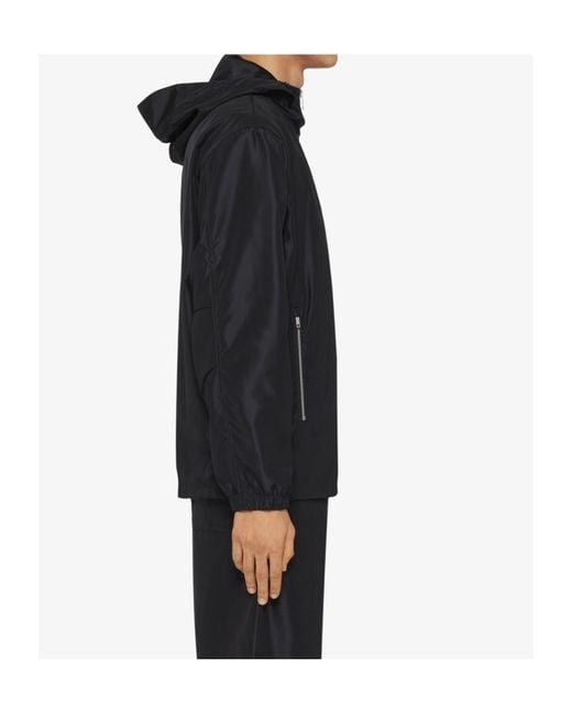 Givenchy Black 4G Emblem Zip-Up Windbreaker for men
