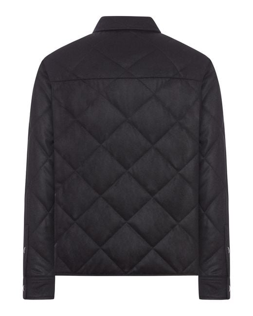 Prada Black Padded Cashmere Shirt for men