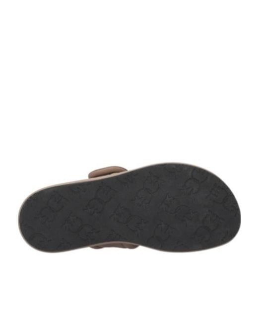 Pinko Brown Studded Logo Detail Sandals