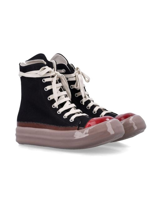 Rick Owens Brown High-Top Lace-Up Sneakers for men