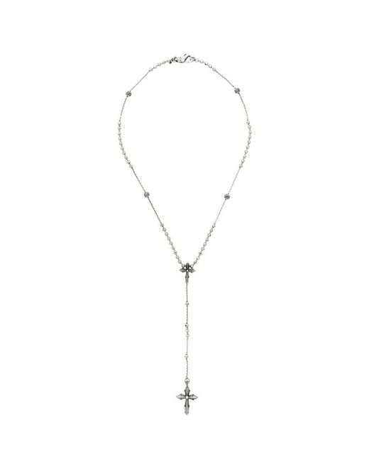 Emanuele Bicocchi White Rosario Pendant Necklace for men