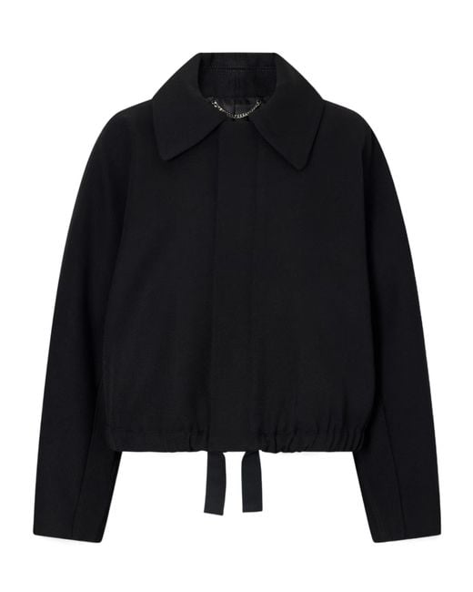 Victoria Beckham Black Collared Cropped Jacket