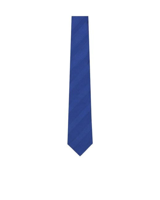 Brunello Cucinelli Blue Striped Pointed Tip Tie for men