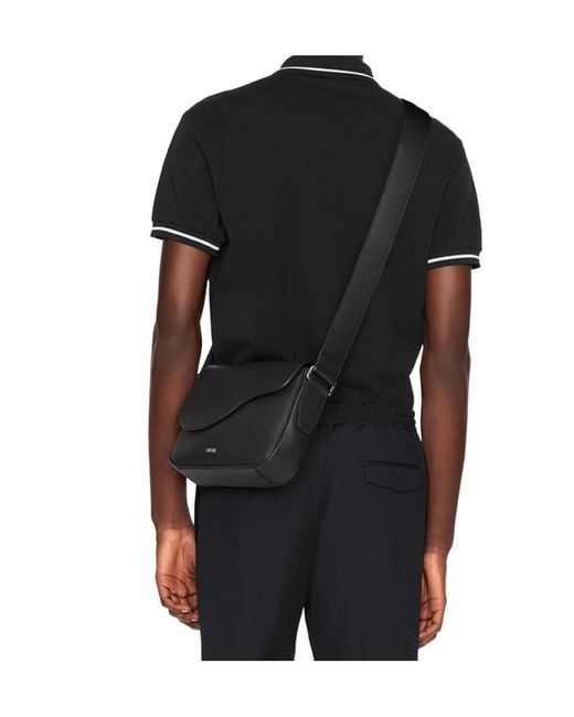 Dior Black Mini Saddle Shoulder Bag for men