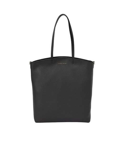 Orciani Black Double Handle Shoulder Bag