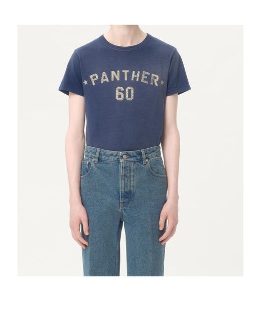 Valentino Blue Chez Patch Crewneck T-Shirt for men