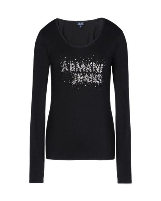 Armani Jeans Black Logo Detail T-Shirt