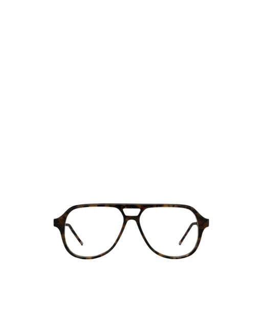 Thom Browne White Pilot-Frame Glasses for men