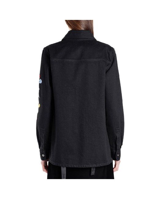 Off-White c/o Virgil Abloh Black Embroidered Casual Jacket