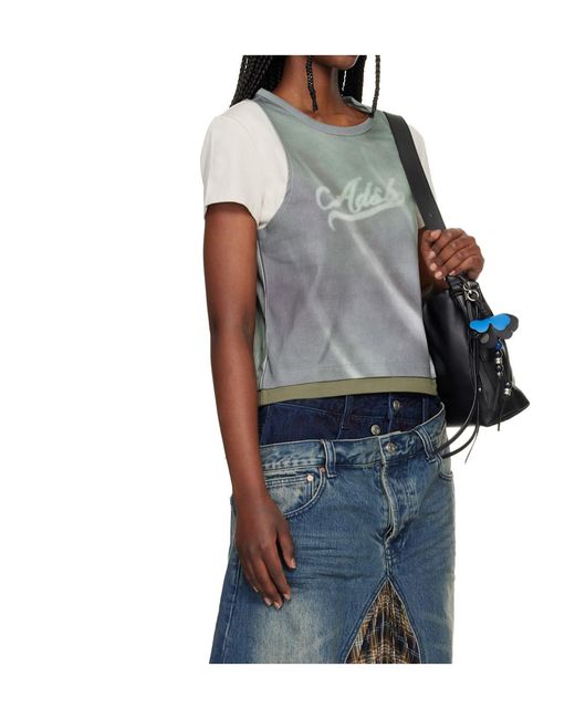 ANDERSSON BELL Blue Printed Layered T-Shirt