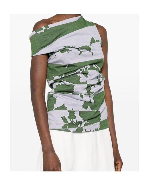 Dries Van Noten Green Asymmetrical Cover-Up