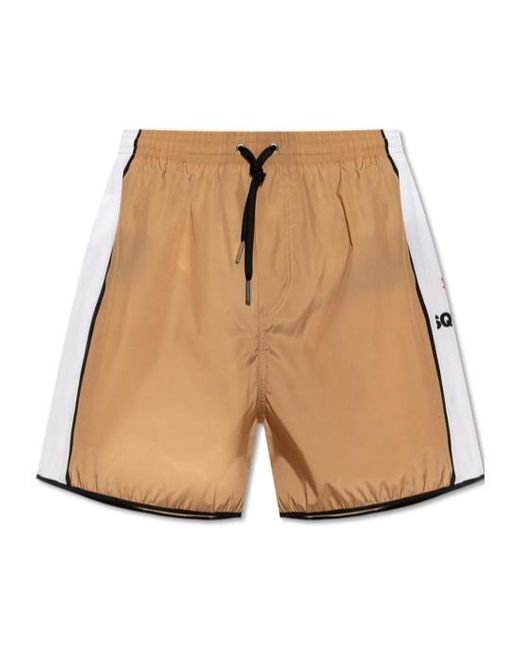 DSquared² Natural Drawstring Swimming Trunks for men