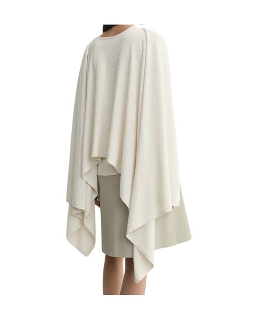 Totême White Totême Layered Cape Knit Jumper