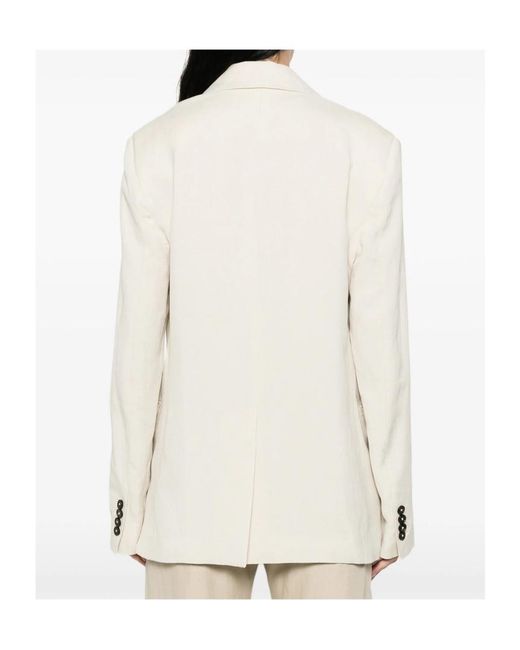 Barena White Long-Sleeved Suit Jacket