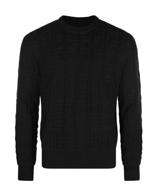 Givenchy Black Crewneck Knit Jumper for men