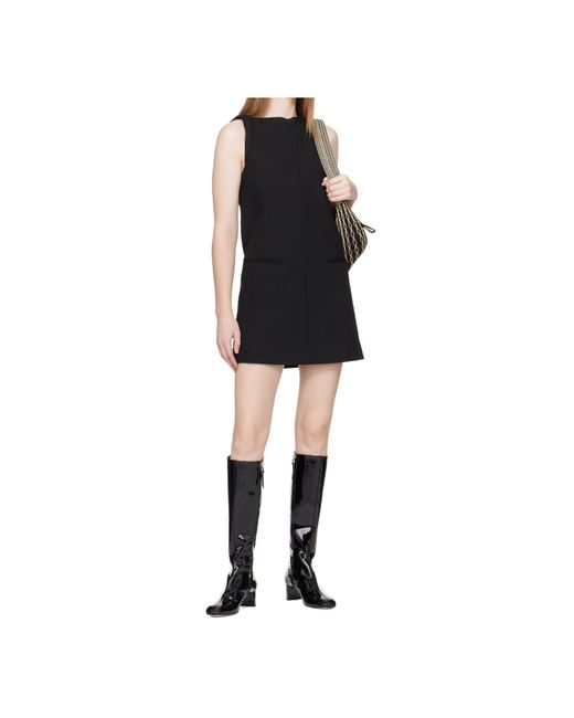 Aeyde Black 50Mm Marty Patent Calf Leather Knee-High Boots