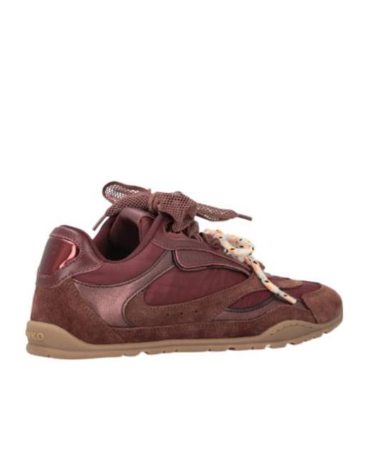 Pinko Brown Yulia 01 Lace-Up Sneakers