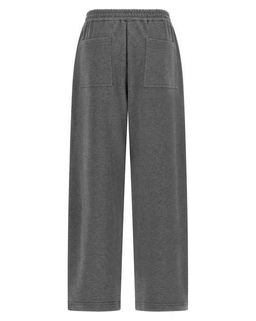 Brunello Cucinelli Gray Elastic Waist Casual Pants
