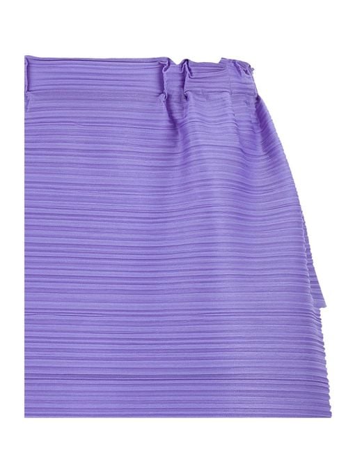 Pleats Please Issey Miyake Purple Pleated Skirt