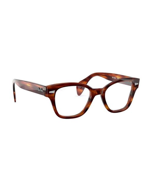 Ray-Ban White Inverted Trapezoidal Full-Frame Glasses for men