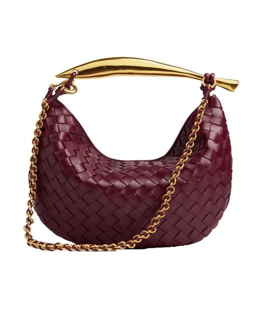 Bottega Veneta Purple Sardine Small Shoulder Bag