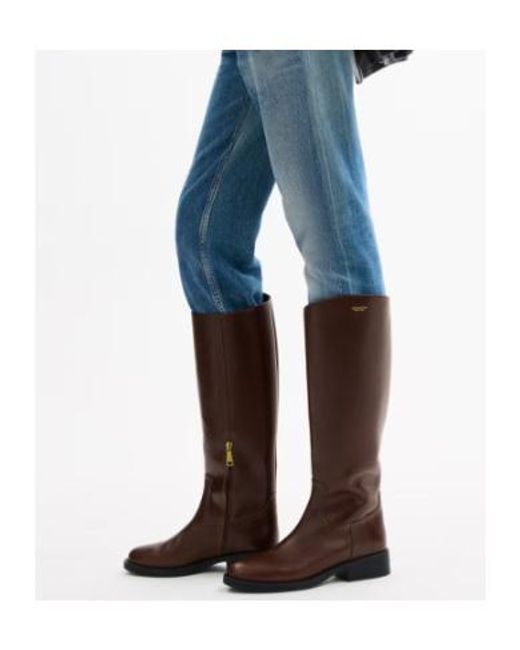 COACH Brown Zip Leather Boots
